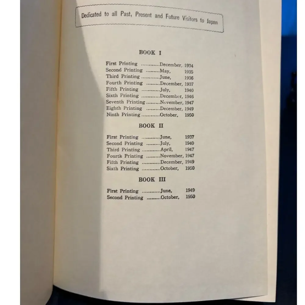 VTG 1950 We Japanese Book by Frederic de Garis, HC, Excellent VTG Condition